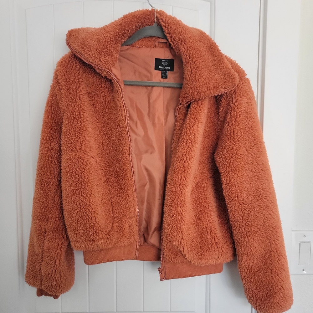 Threadbare Teddy Zip-Thru Jacket In Rust From Asos - image 2